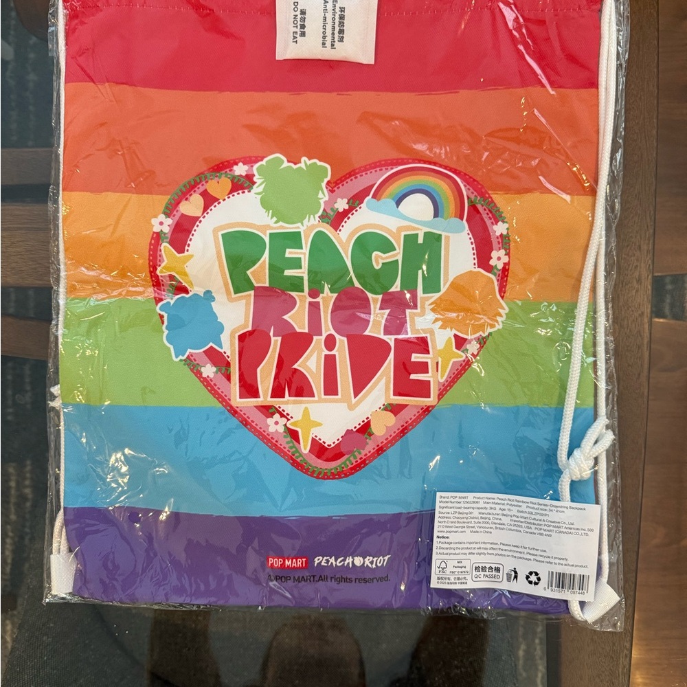 Peach Riot Pride Drawstring Bag - Picture 2 of 2